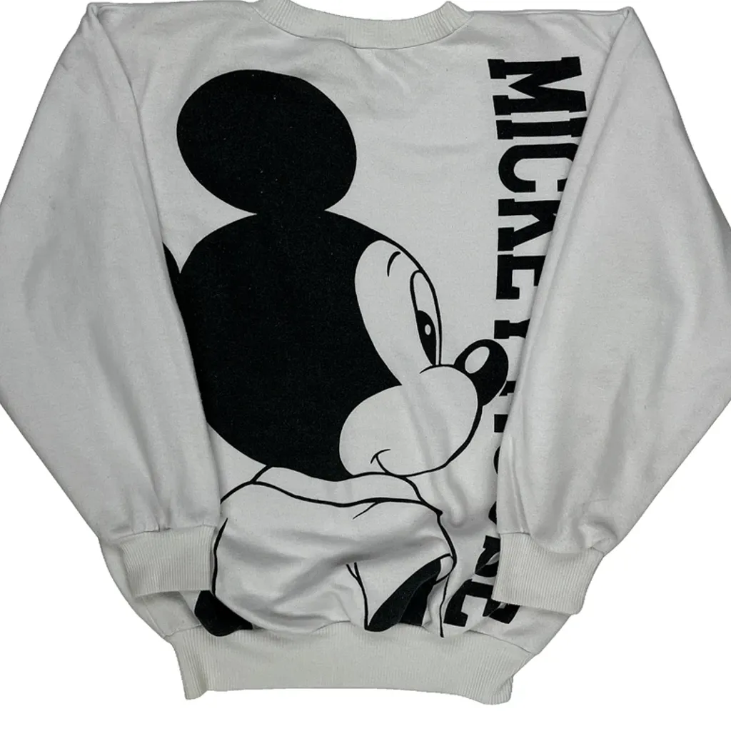 1980s Disney Cartoon Sweatshirt - Medium White Cotton - Image 7