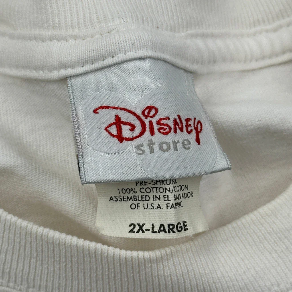 Disney Cartoon T-Shirt - 2XL White Cotton - Image 3