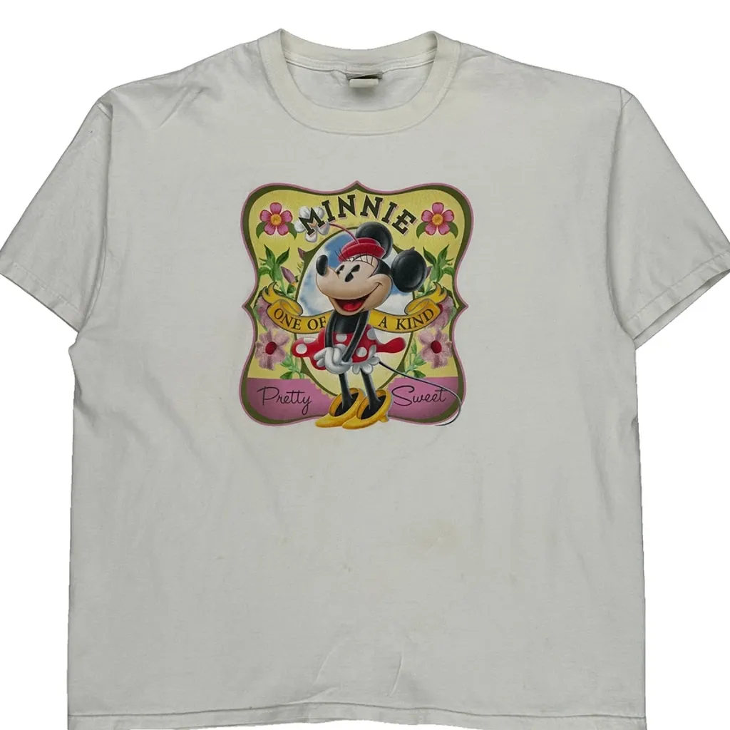Disney Cartoon T-Shirt - 2XL White Cotton - Image 5