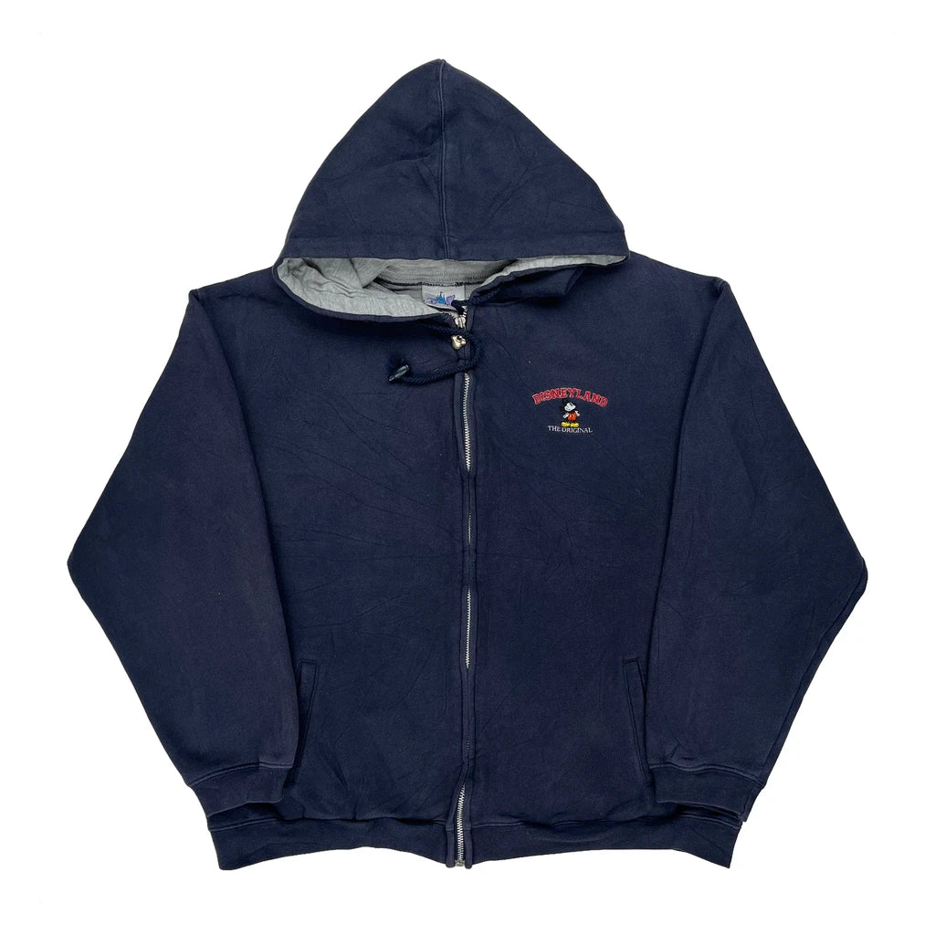 Disneyland Disney Graphic Hoodie - Large Navy Cotton Blend