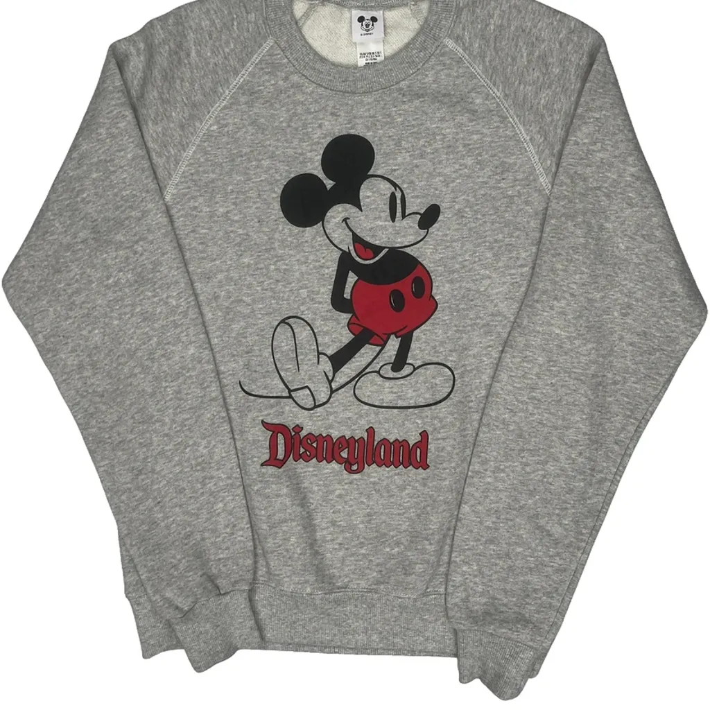 Disneyland Disney Cartoon Sweatshirt - Small Grey Cotton - Image 5