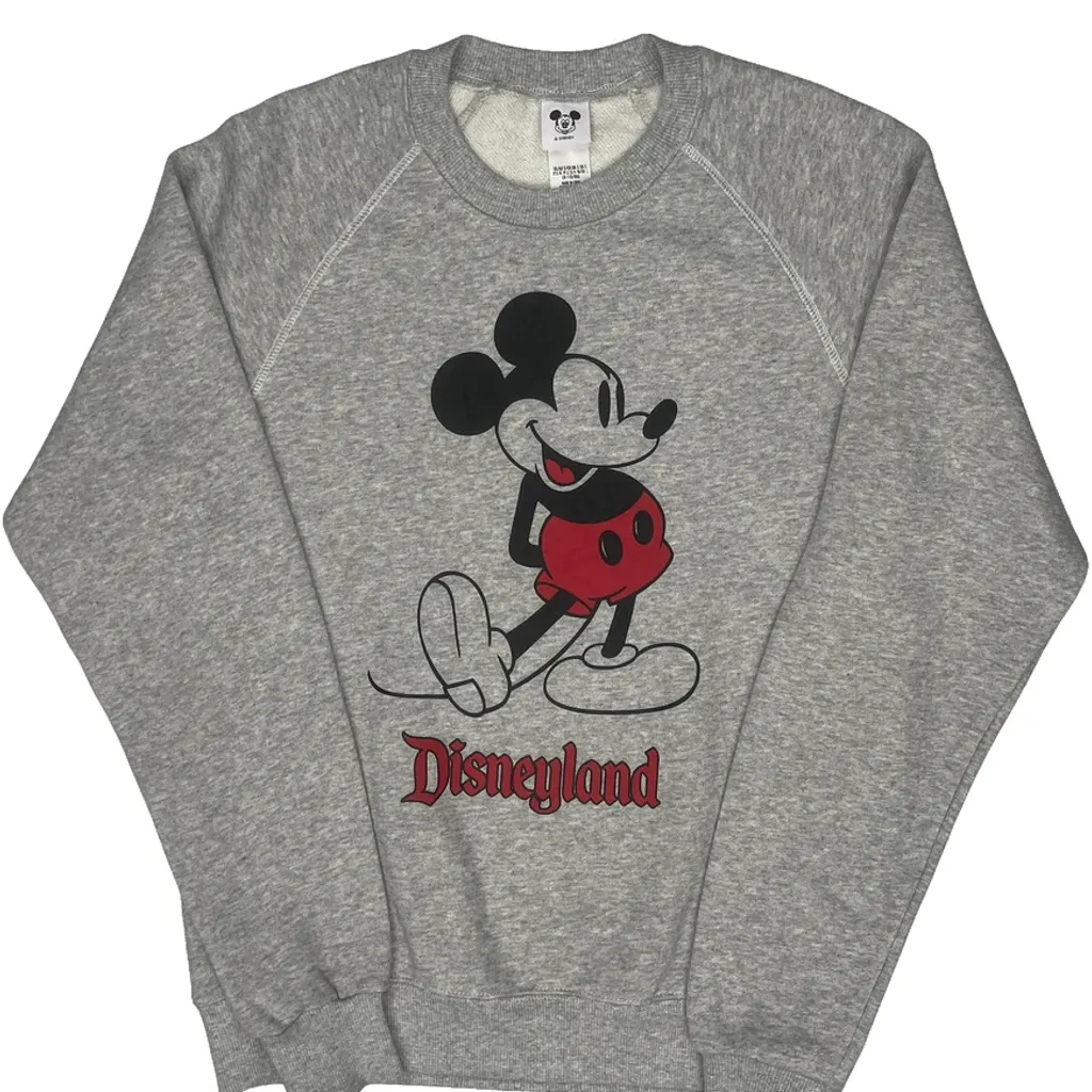 Disneyland Disney Cartoon Sweatshirt - Small Grey Cotton - Image 6