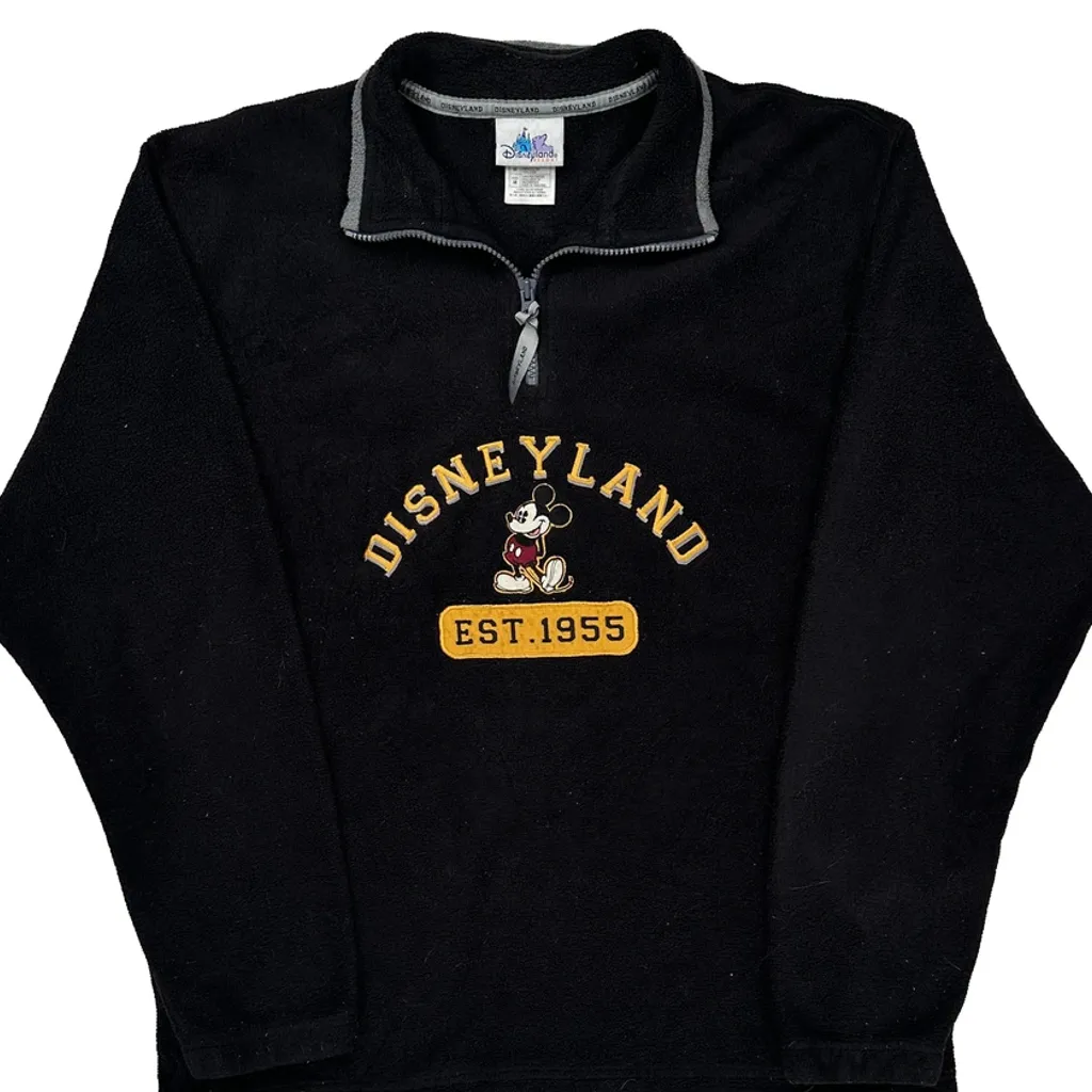 Disneyland Resort Disney Graphic 1/4 Zip - Medium Black Polyester - Image 4