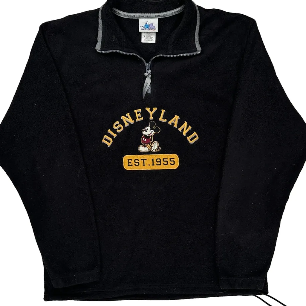 Disneyland Resort Disney Graphic 1/4 Zip - Medium Black Polyester - Image 5
