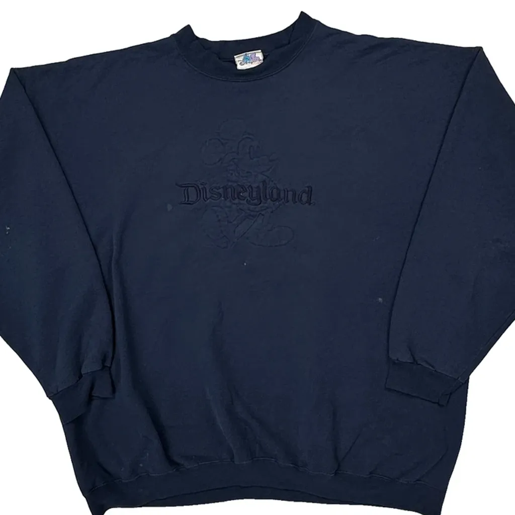 Disneyland Resort Disney Graphic Sweatshirt - 2XL Navy Cotton - Image 4