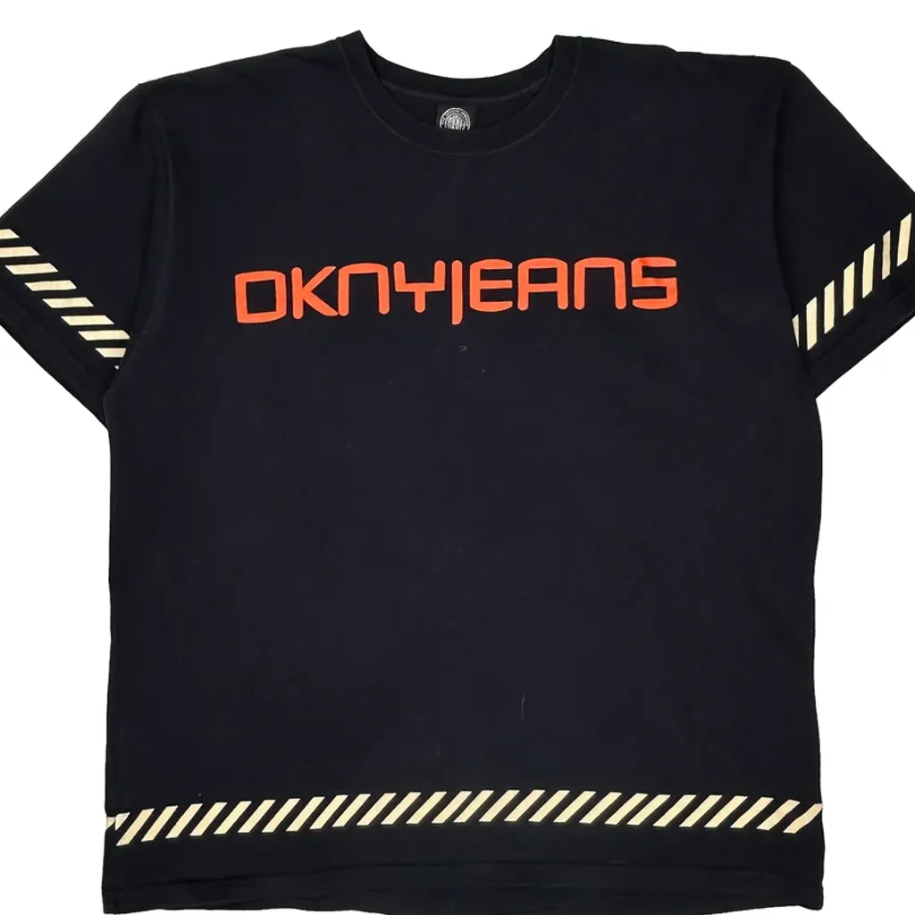 Dkny Spellout T-Shirt - XL Black Cotton - Image 5