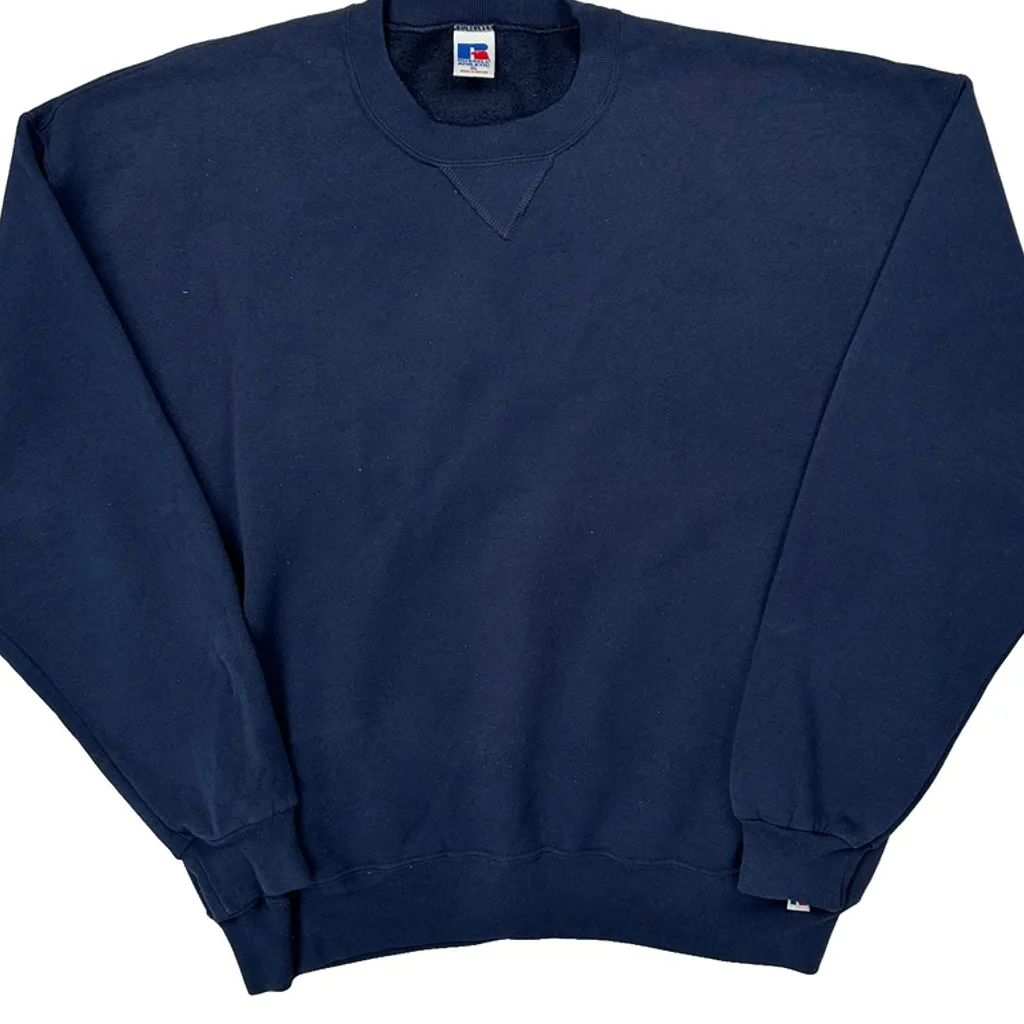 Dmc Construction Russell Athletic Graphic Sweatshirt - XL Navy Cotton - Image 4