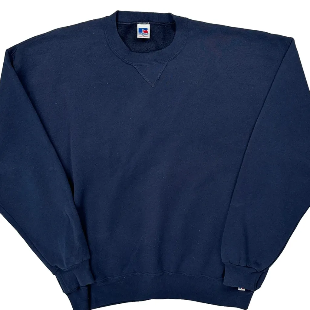 Dmc Construction Russell Athletic Graphic Sweatshirt - XL Navy Cotton - Image 5