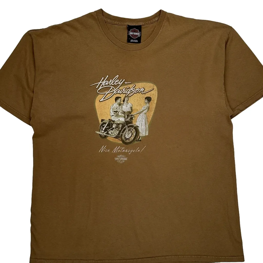 Doc'S Harley-Davidson Harley Davidson Graphic T-Shirt - XL Brown Cotton - Image 4