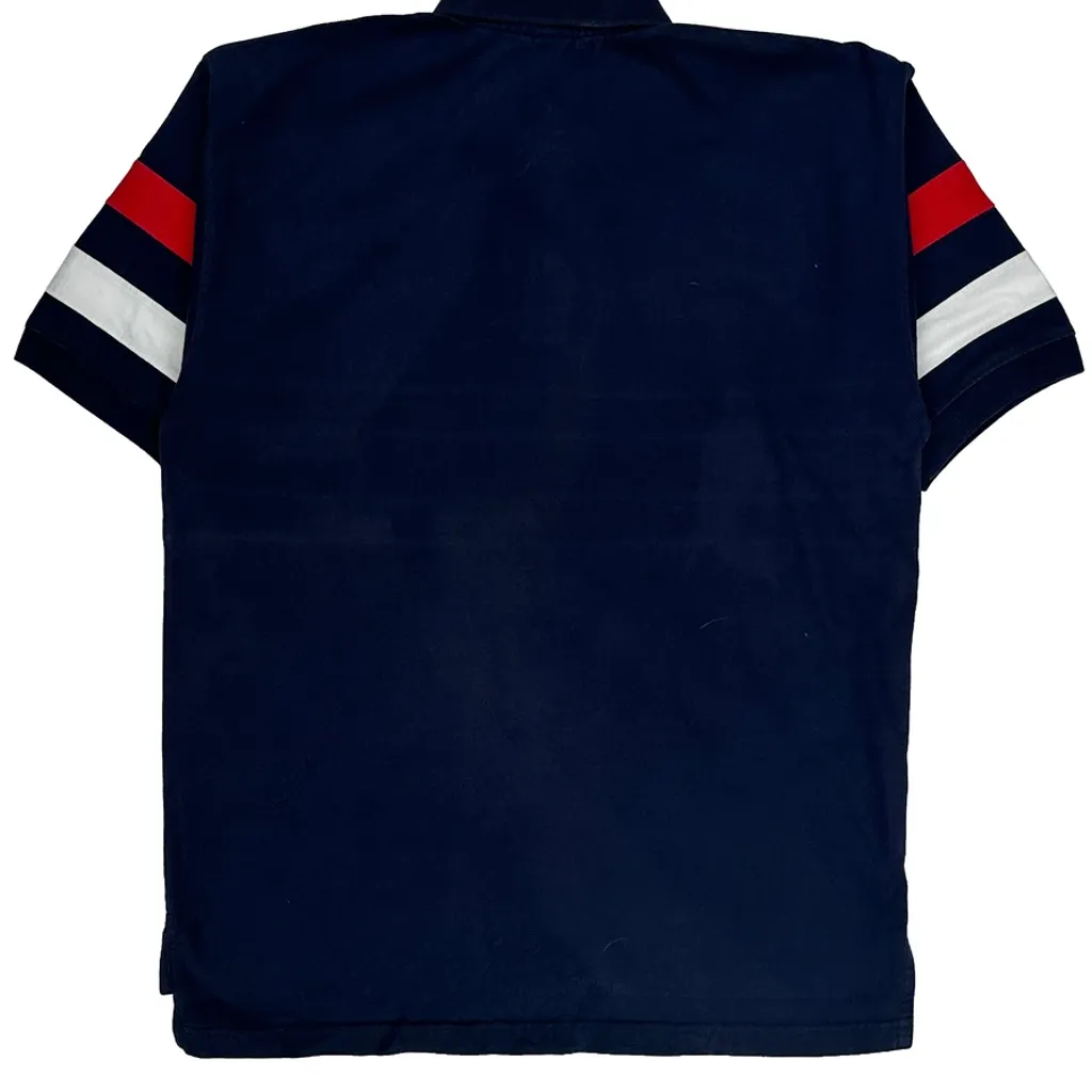 Door County Wi Inner Harbor Striped Rugby Shirt - Large Navy Cotton - Image 6