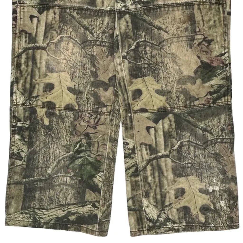 Double Knee Mossy Oak Camo Cargo Trousers - 36W 31L Green Cotton - Image 10
