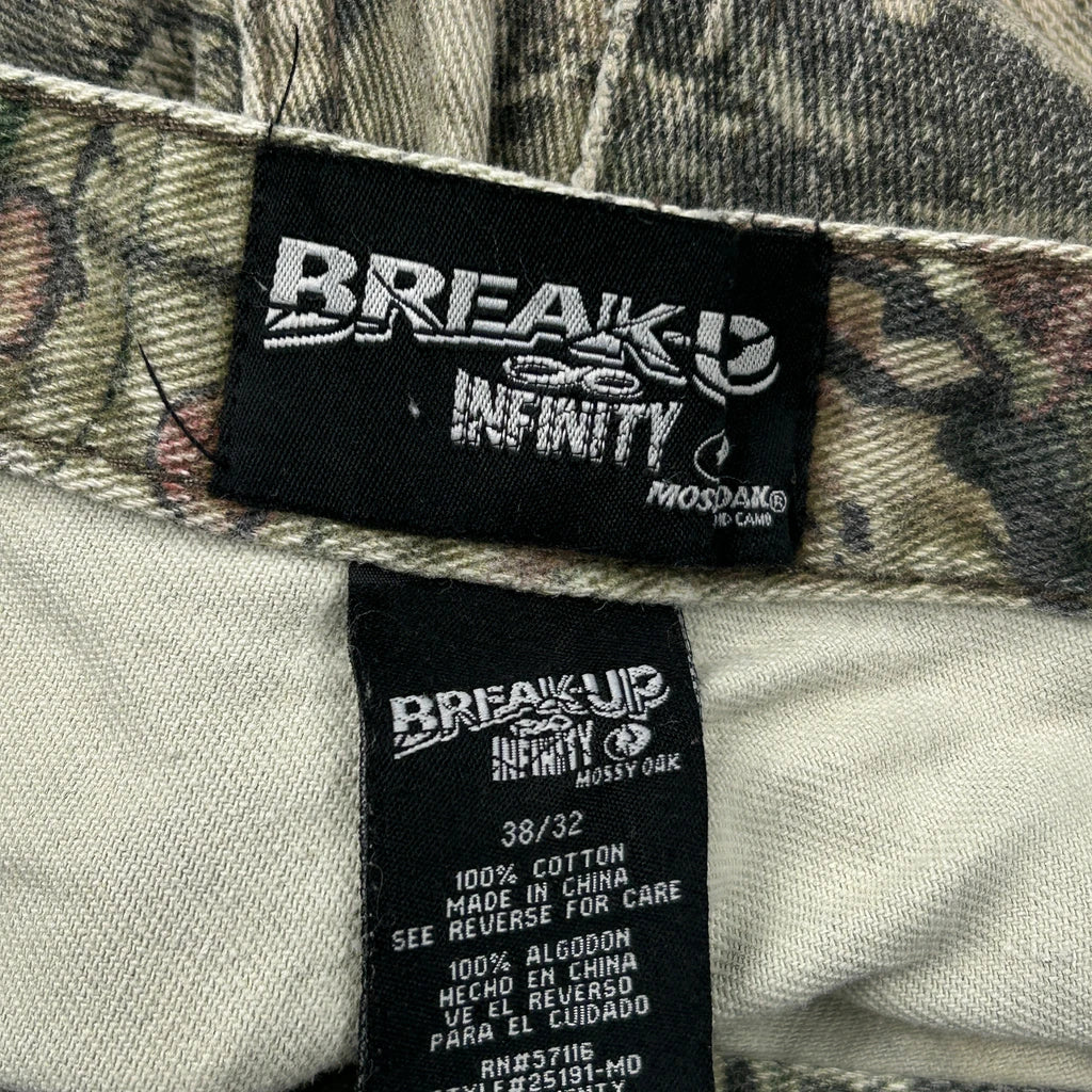 Double Knee Mossy Oak Camo Cargo Trousers - 36W 31L Green Cotton - Image 6