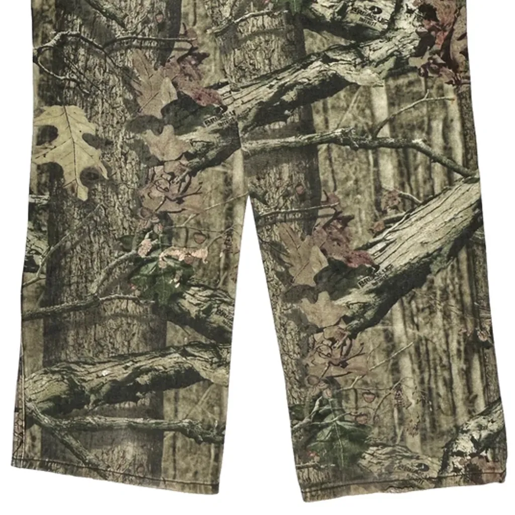 Double Knee Mossy Oak Camo Cargo Trousers - 36W 31L Green Cotton - Image 8