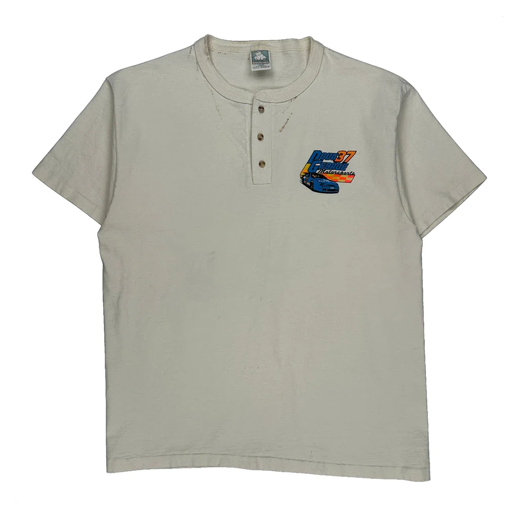 Doug George Motorsports Anvil Nascar T-Shirt - XL Cream Cotton