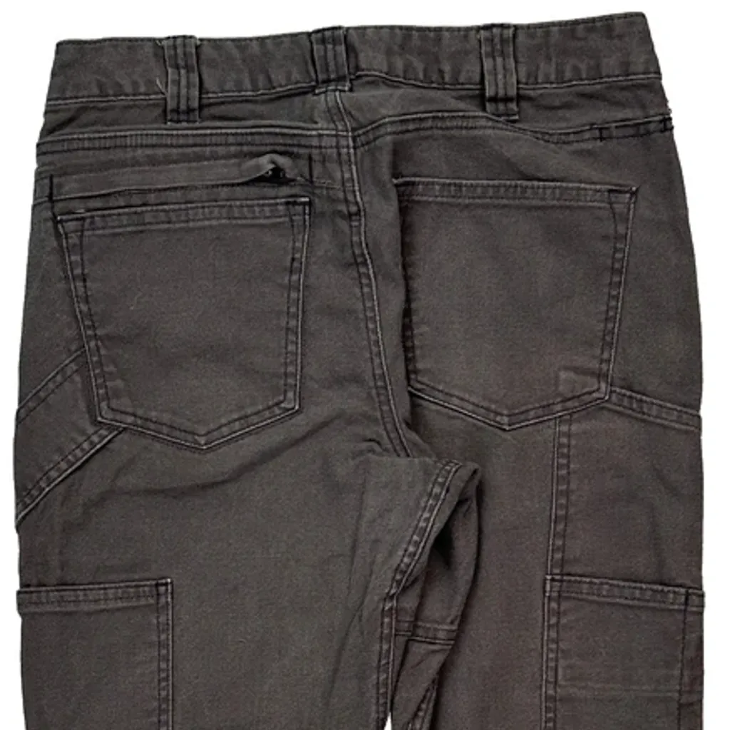 Dovetail Double Knee Cargo Trousers - 28W UK 8 Grey Cotton - Image 7