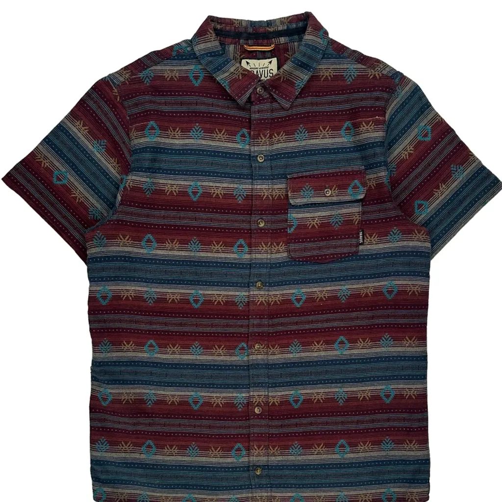 Dravus Short Sleeve Shirt - Large Multicoloured Cotton - Image 4