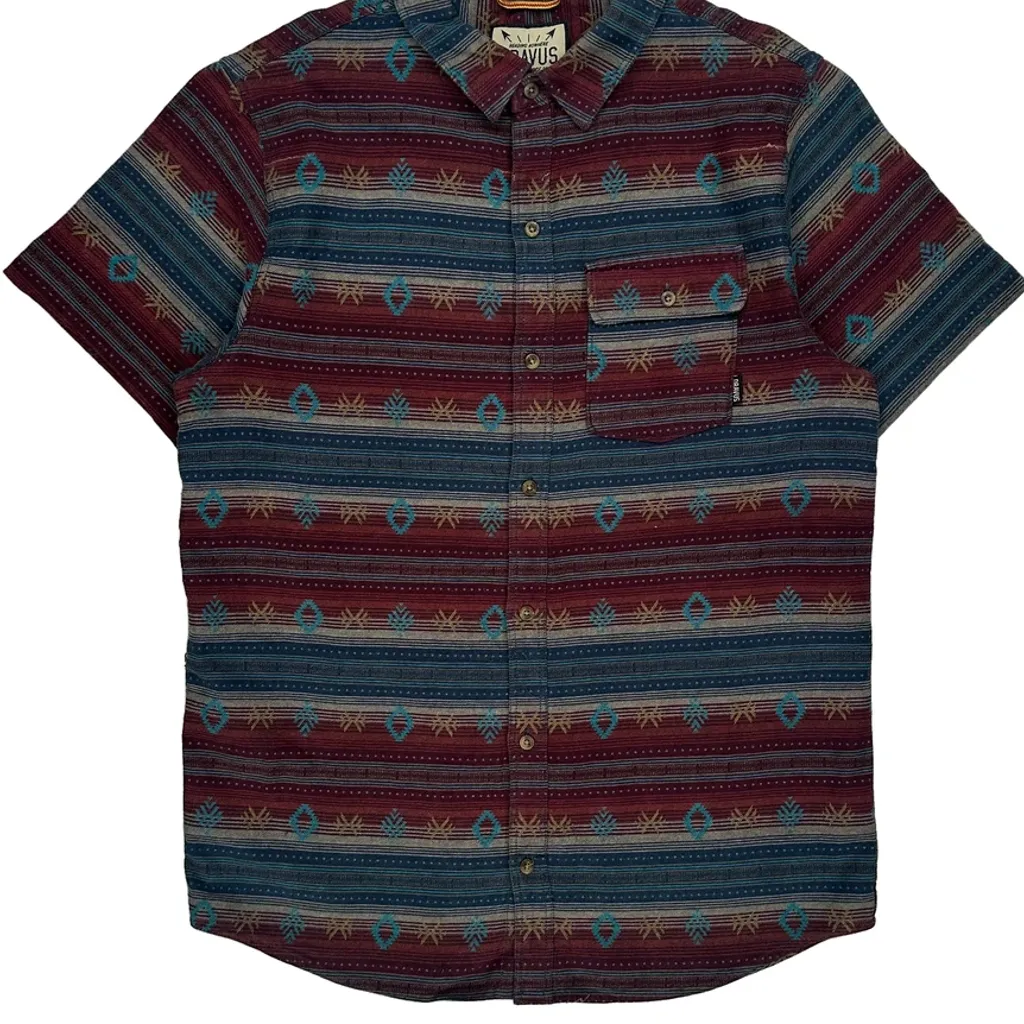 Dravus Short Sleeve Shirt - Large Multicoloured Cotton - Image 5