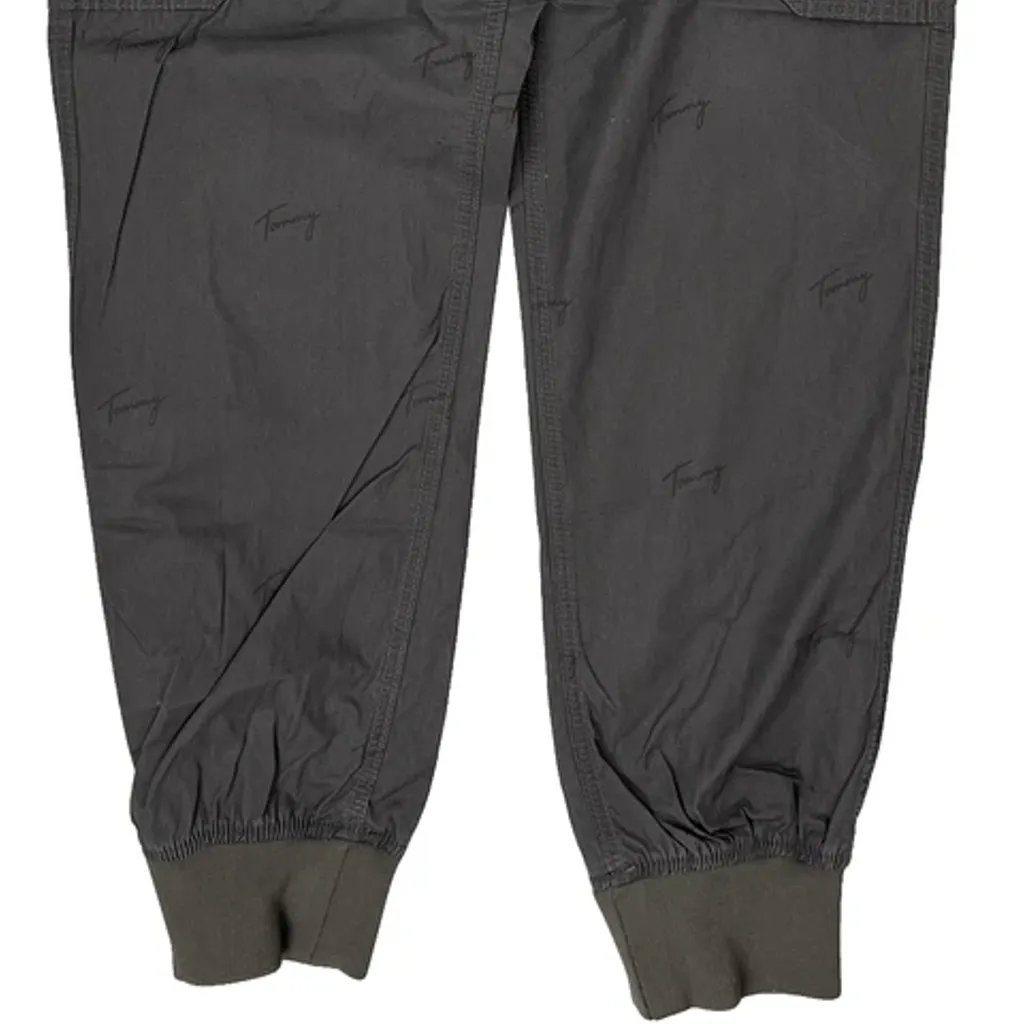 Drawstring Waist Tommy Jeans Cargo Joggers - Large Grey Cotton - Image 5