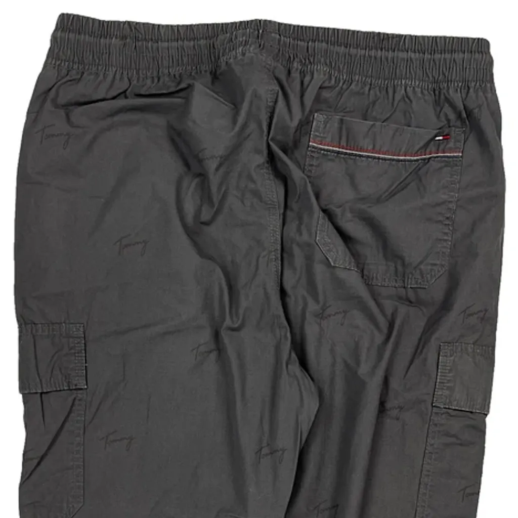 Drawstring Waist Tommy Jeans Cargo Joggers - Large Grey Cotton - Image 6