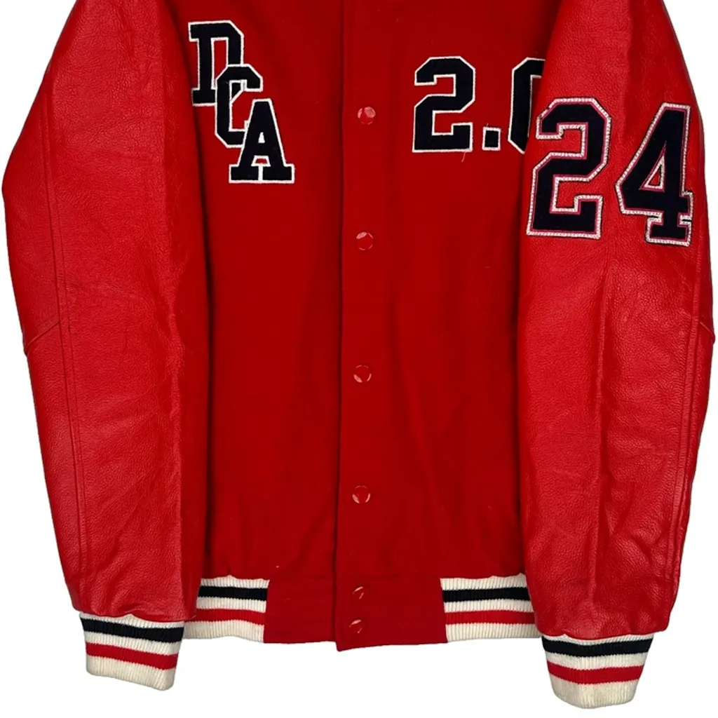 Dream Chaser Academy Dux Back College Varsity Jacket - Medium Red Cotton - Image 6