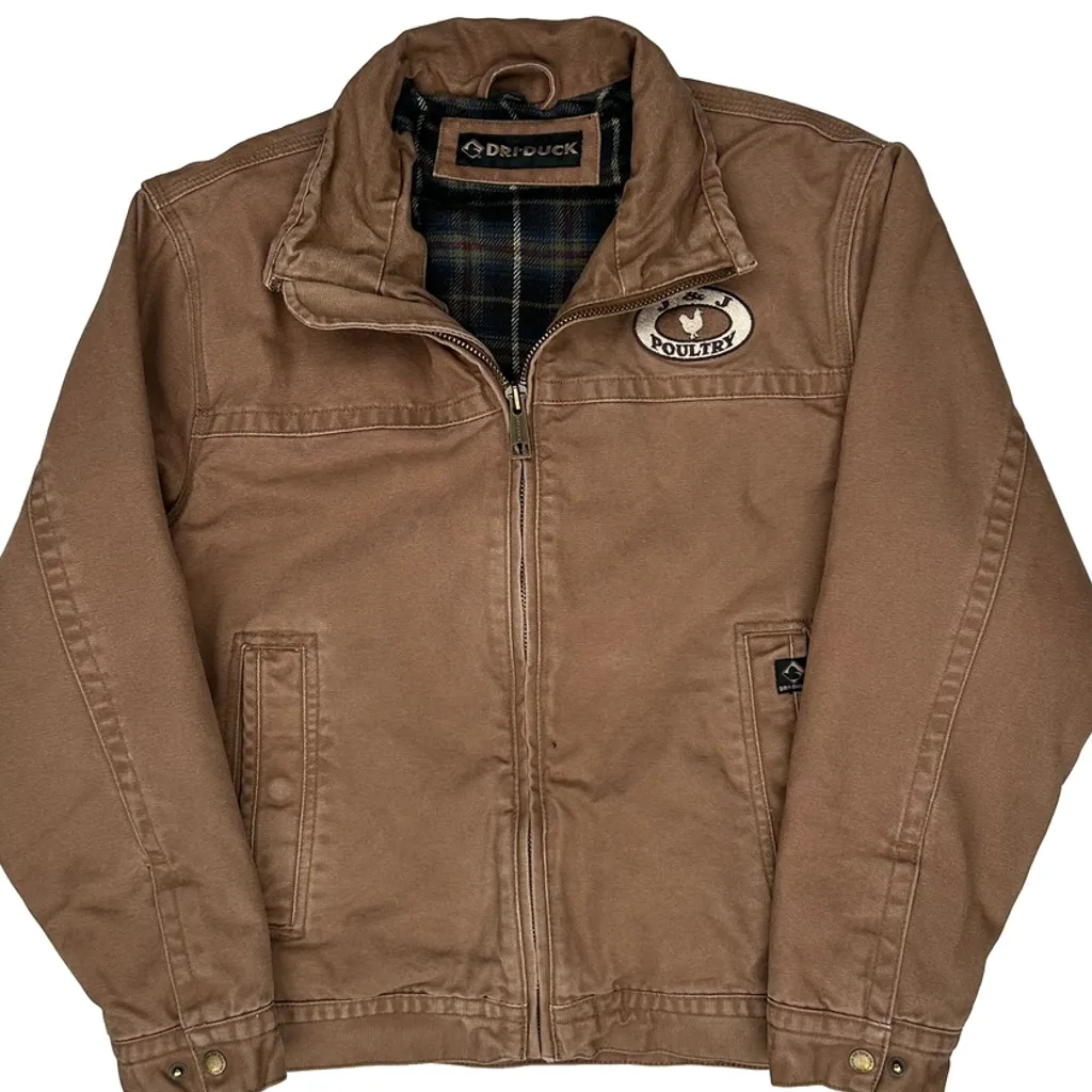Dri-Duck Jacket - Small Brown Cotton - Image 4