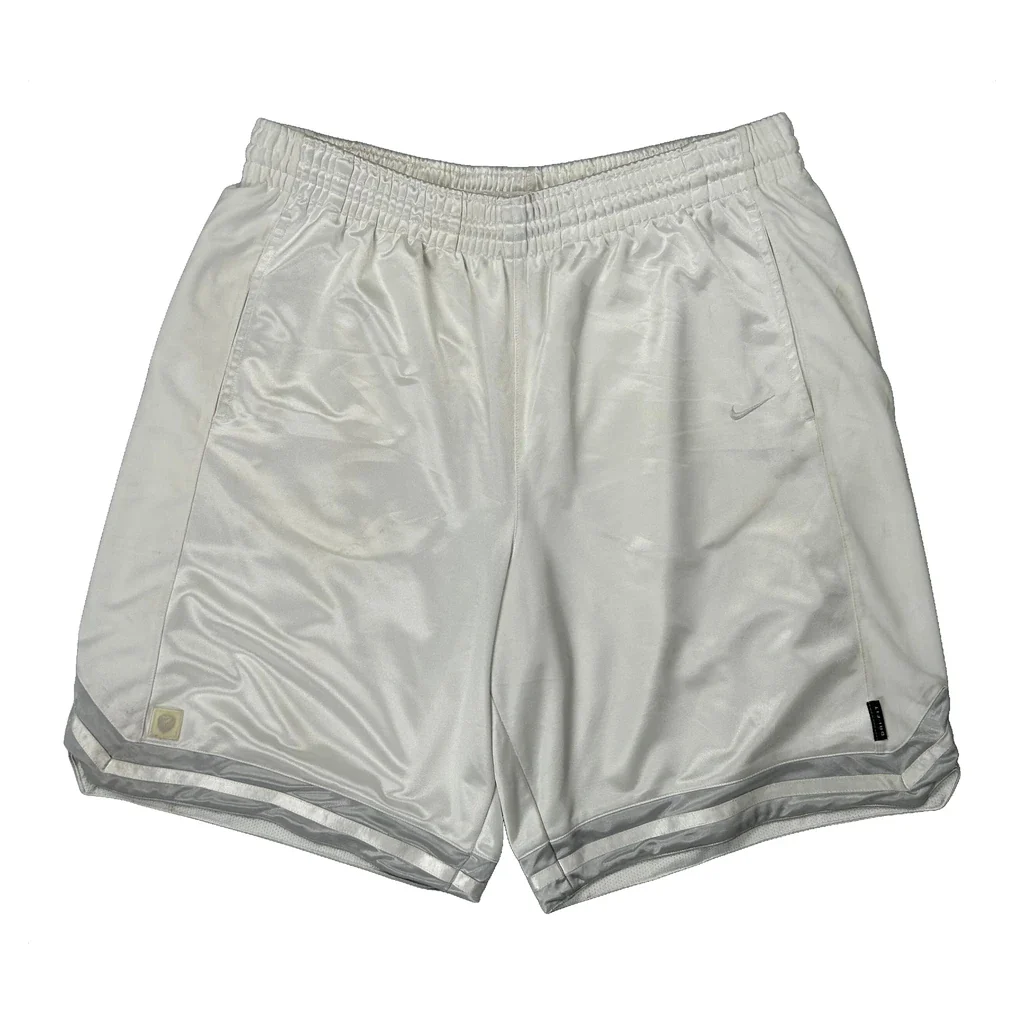 Dri-Fit Nike Sport Shorts - Large White Polyester