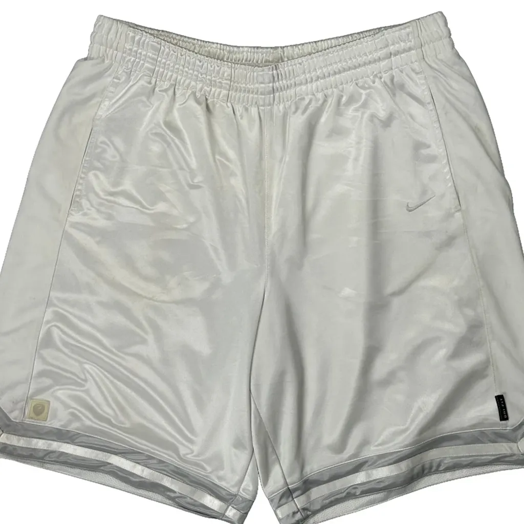 Dri-Fit Nike Sport Shorts - Large White Polyester - Image 5