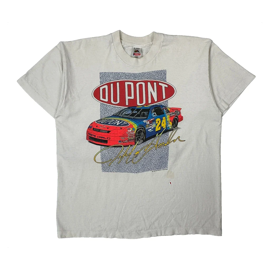 Du Pont Fruit Of The Loom Single Stitch T-Shirt - XL White Cotton