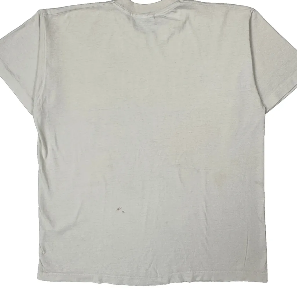 Du Pont Fruit Of The Loom Single Stitch T-Shirt - XL White Cotton - Image 7