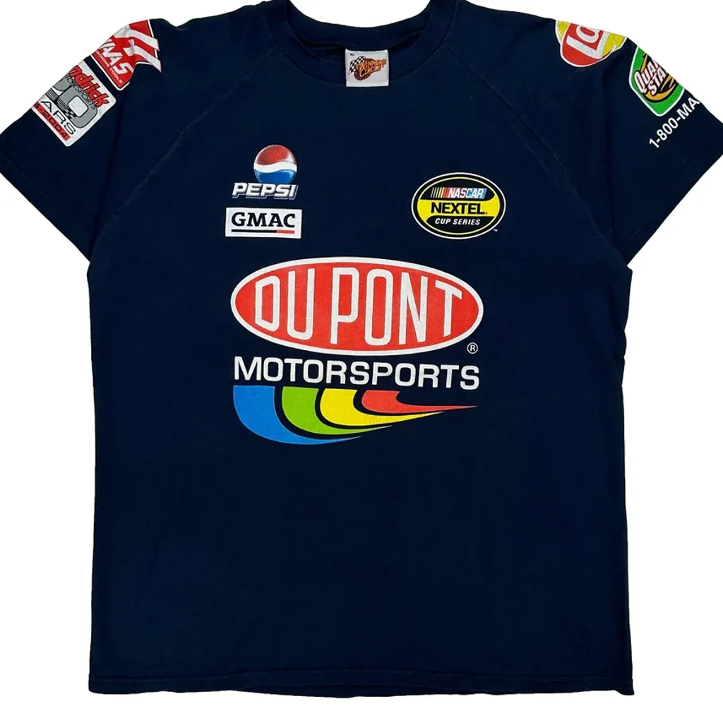 Du Pont Motorsports Winners Circle Nascar T-Shirt - XL Navy Cotton - Image 4