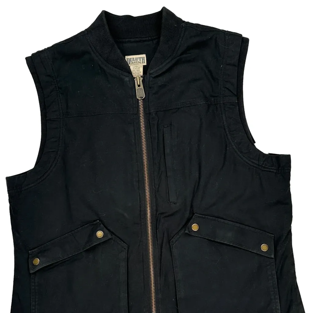 Duluth Workwear Vest - Large Black Cotton - Image 4
