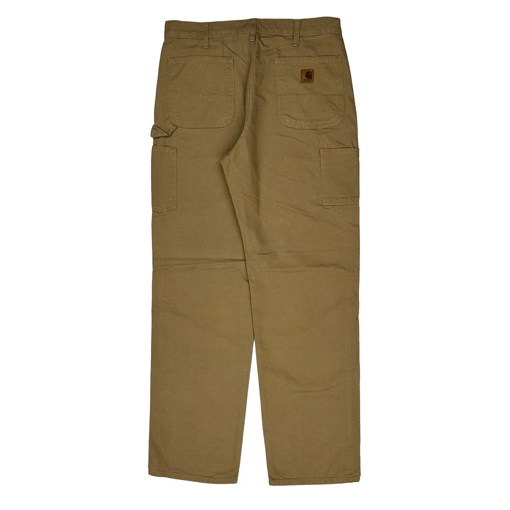 Dungaree Fit Carhartt Carpenter Trousers - 34W 35L Brown Cotton