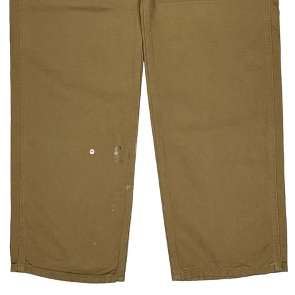 Dungaree Fit Carhartt Carpenter Trousers - 34W 35L Brown Cotton - Image 11