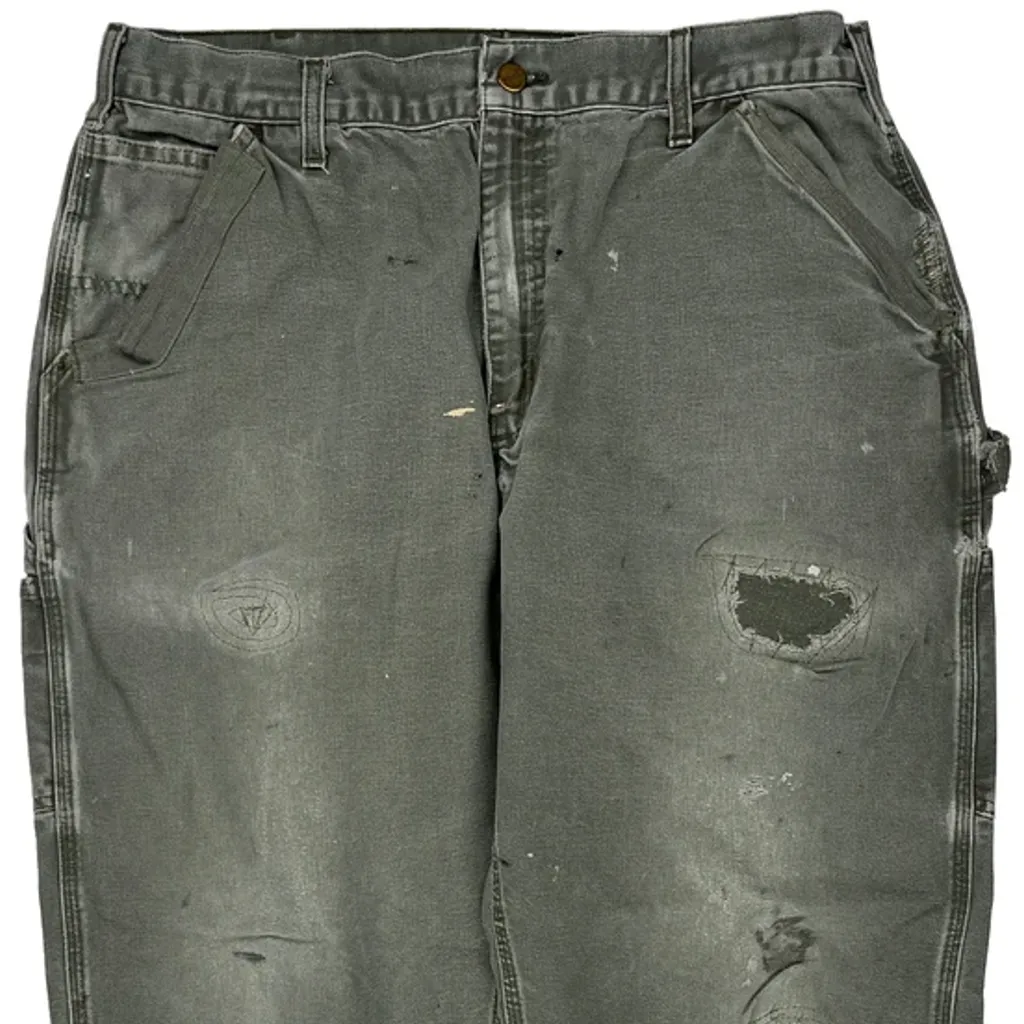 Durable Workwear Carhartt B11 Mos Carpenter Pants - 34W 28L Gray Cotton - Image 10