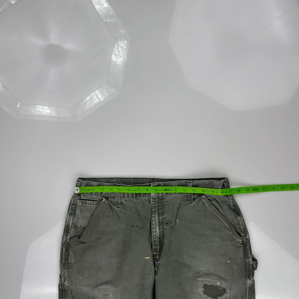Durable Workwear Carhartt B11 Mos Carpenter Pants - 34W 28L Gray Cotton - Image 3