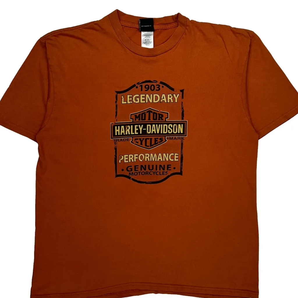 Durango, Co Harley Davidson Graphic T-Shirt - 2XL Orange Cotton - Image 4