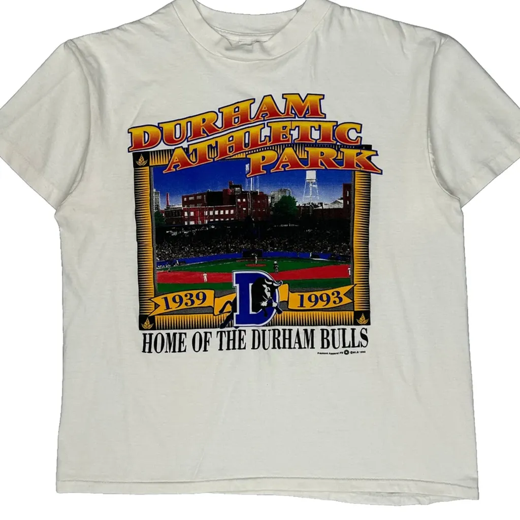Durham Bulls Premont Graphic T-Shirt - Large White Cotton - Image 5