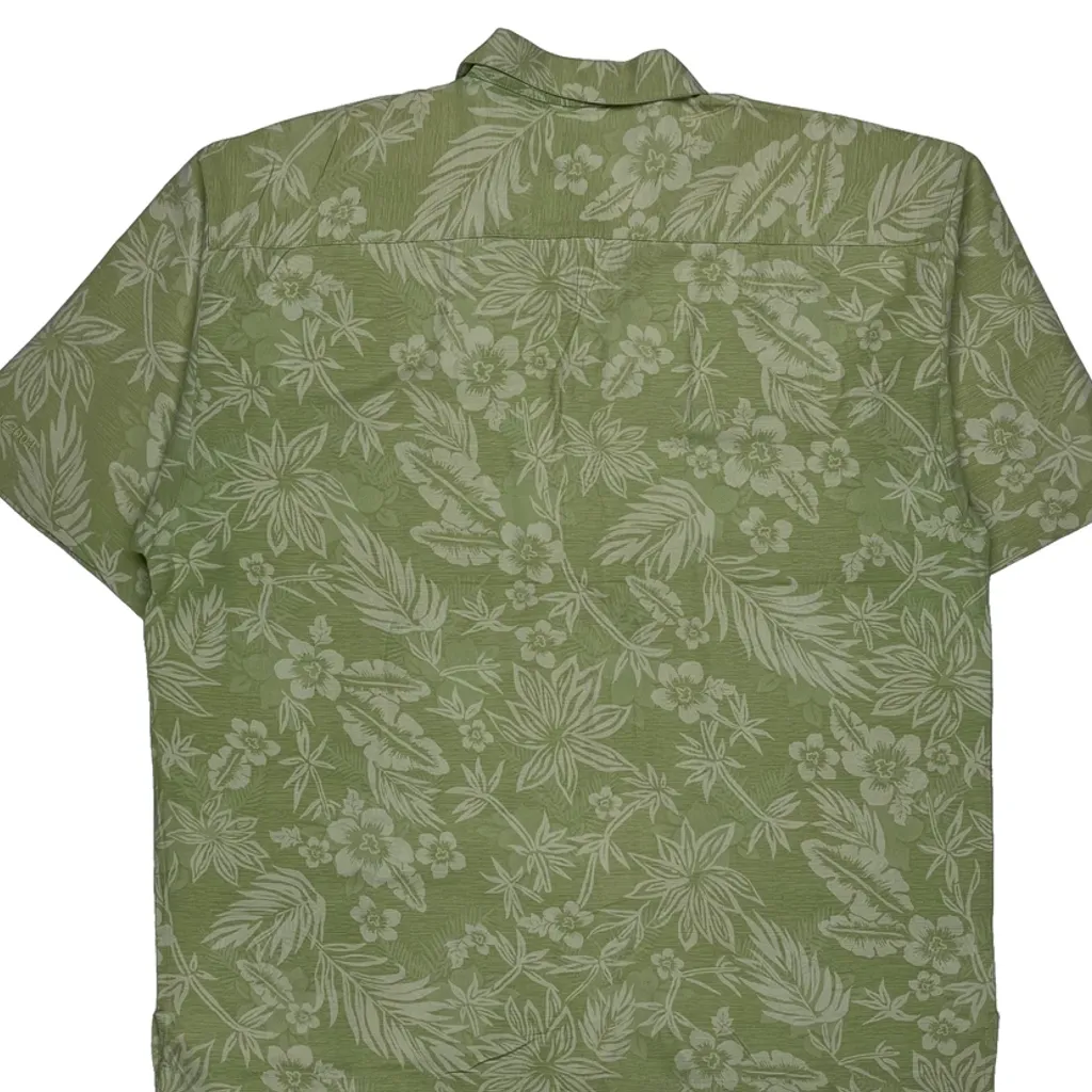 Eagle Dry Goods Co. Floral Hawaiian Shirt - XL Green Silk - Image 7