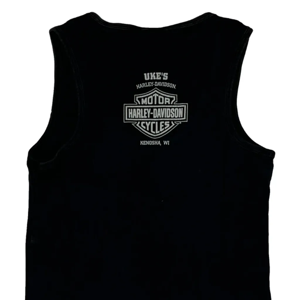 Eagle Graphic Harley Davidson Graphic Vest - Large Black Cotton - Image 8