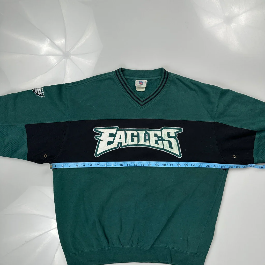Eagles Nfl Football Sweatshirt - XL Green Polyester Blend - Image 3