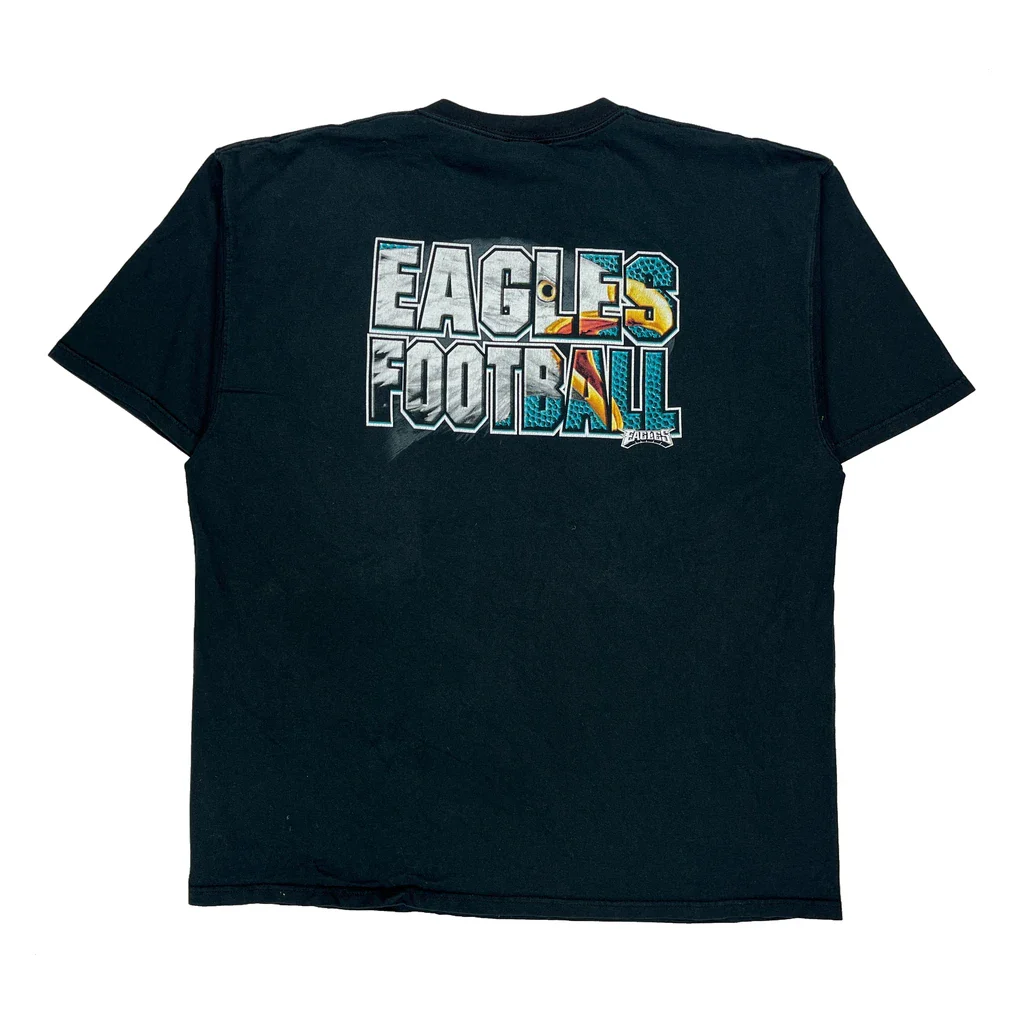 Eagles Nfl Graphic T-Shirt - XL Black Cotton - Image 2