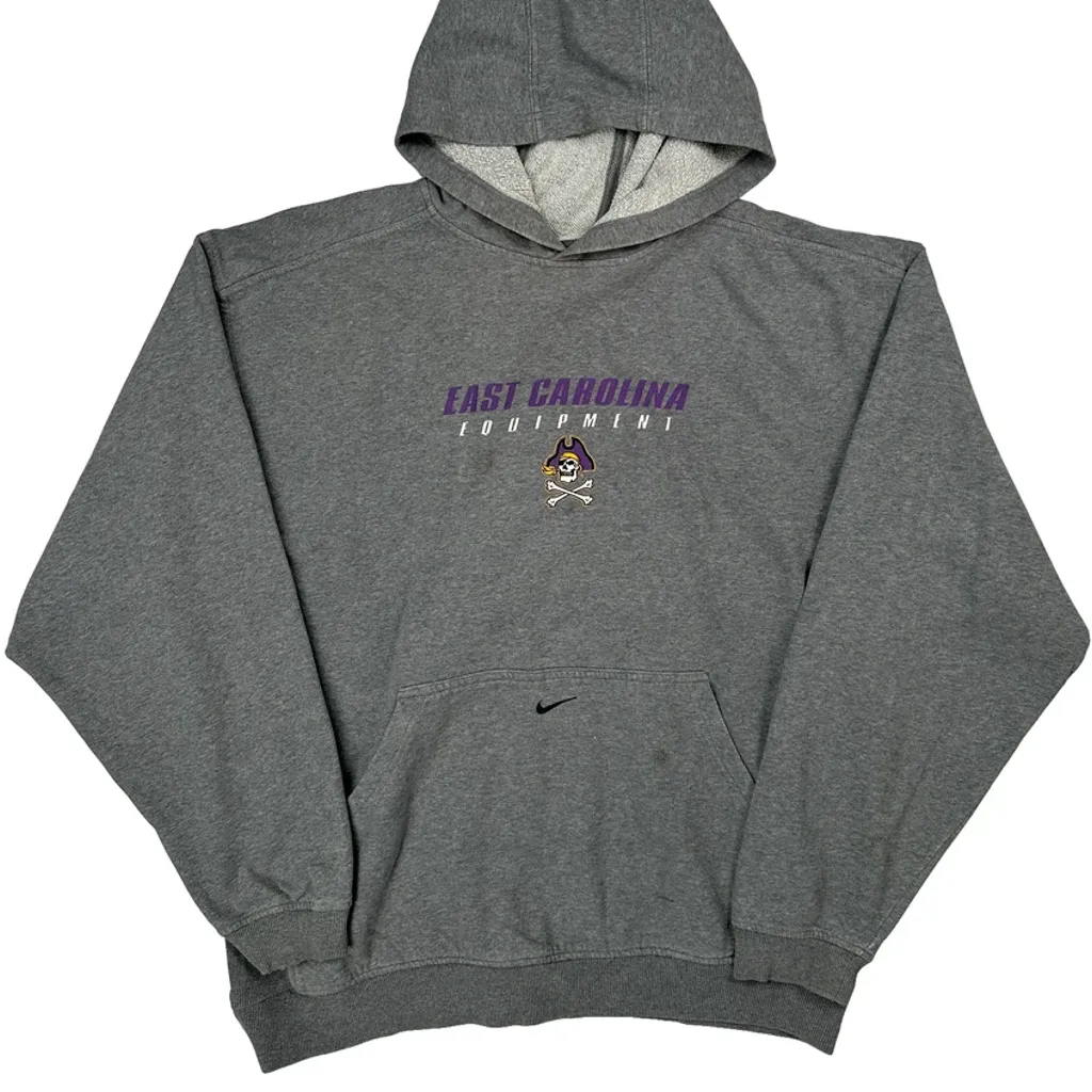 East Carolina Nike College Hoodie - XL Grey Cotton - Image 4