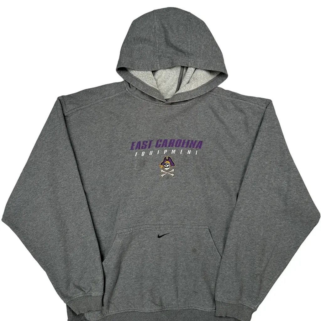 East Carolina Nike College Hoodie - XL Grey Cotton - Image 5