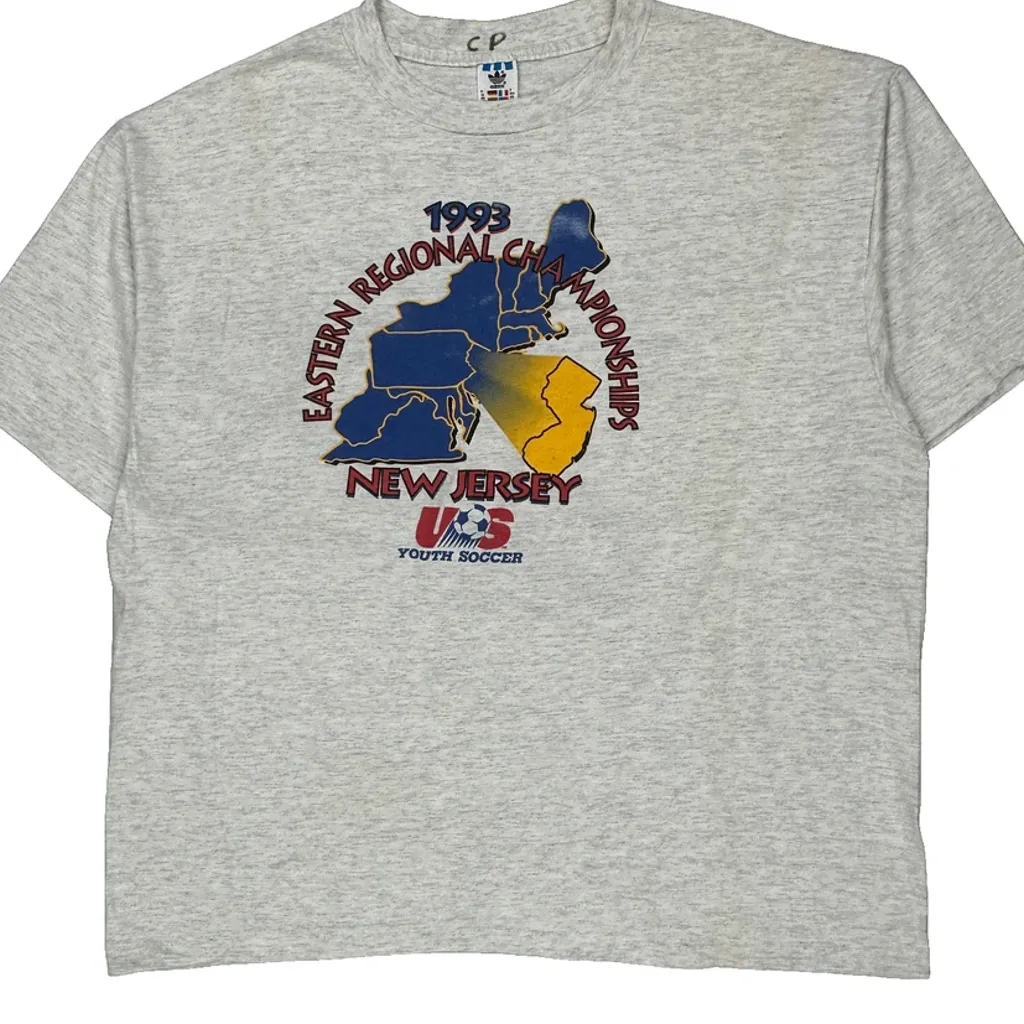 Eastern Regional Championships 1993 Adidas Single Stitch T-Shirt - XL Gray Cotton - Image 6