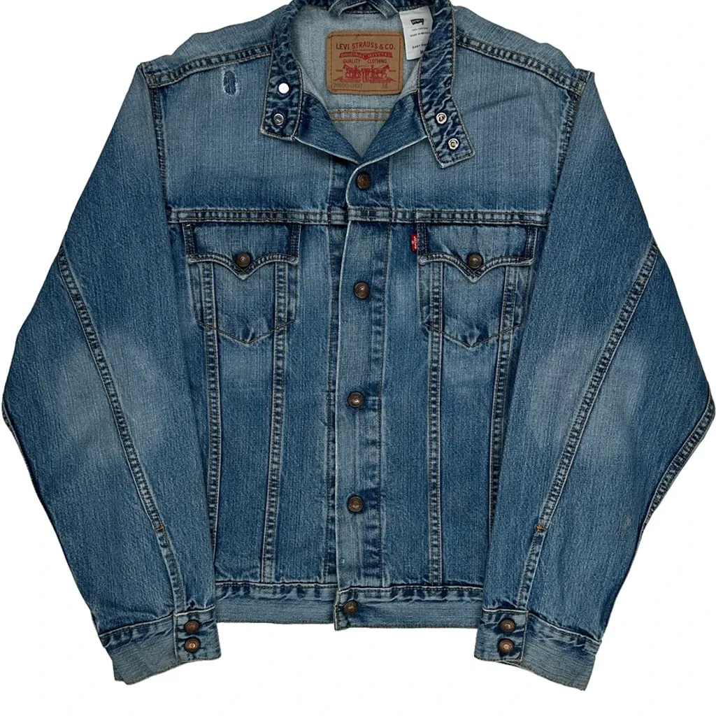 Easy Rider Levis Denim Jacket - Medium Blue Cotton - Image 5