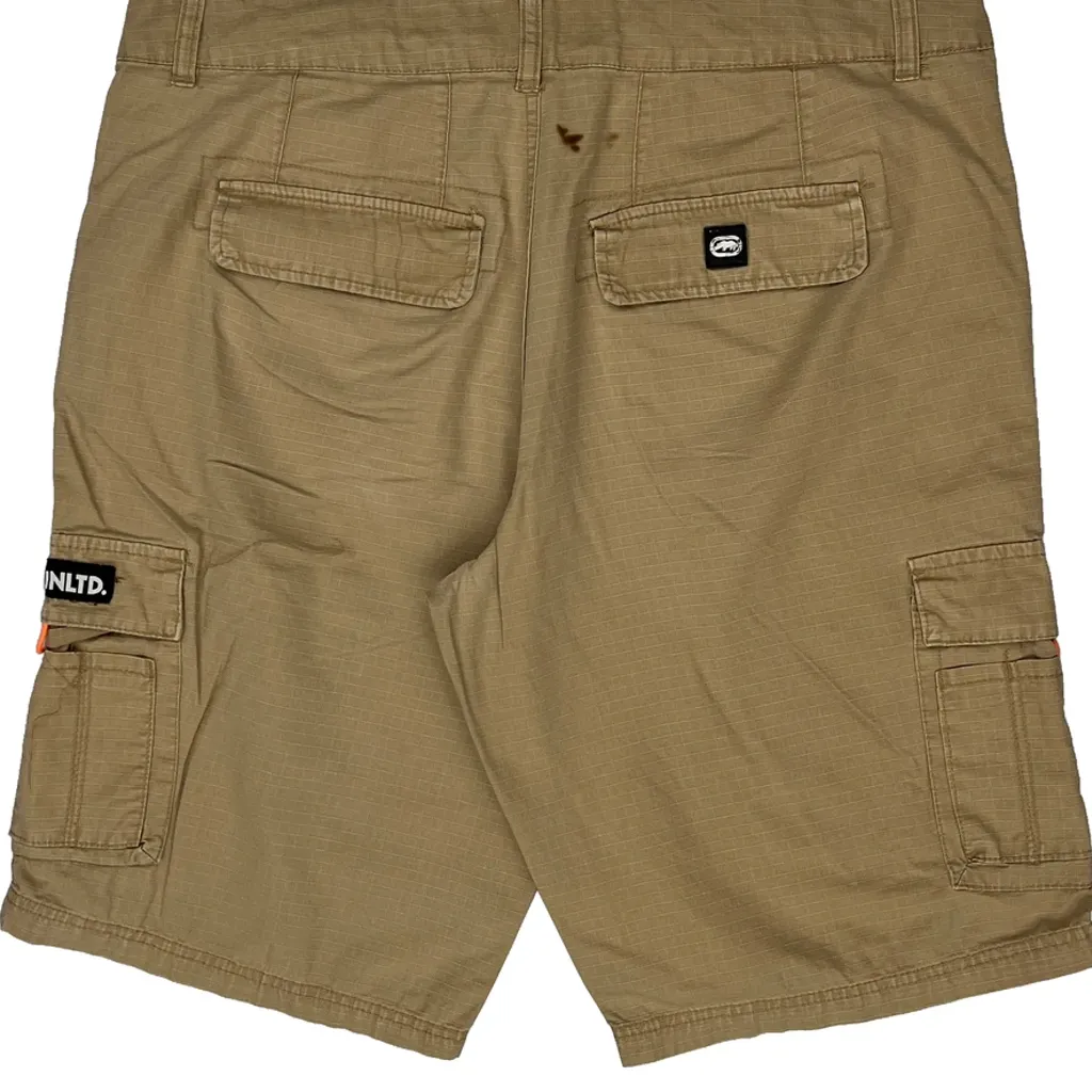 Ecko Unltd Cargo Shorts - 34W 11L Beige Cotton - Image 8