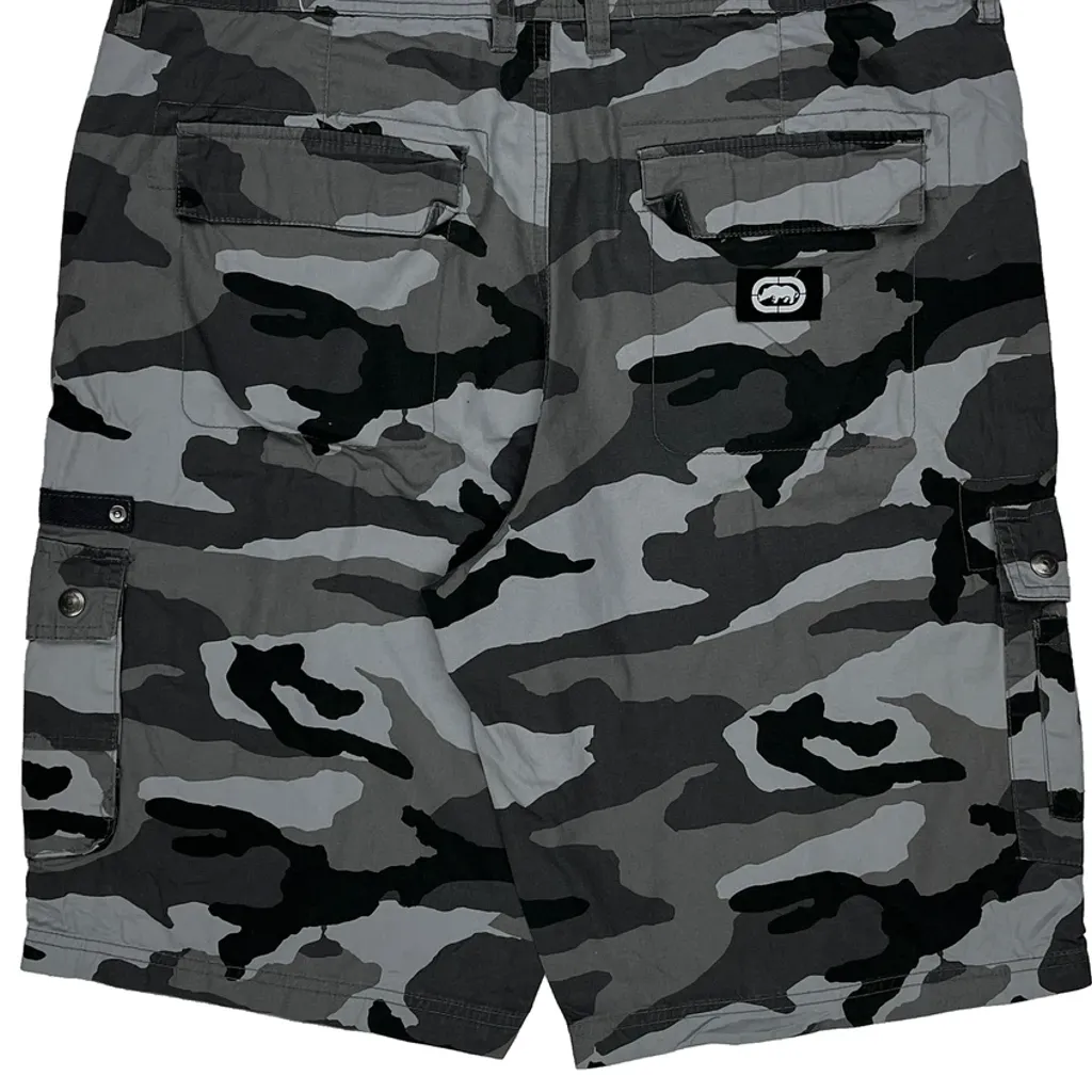 Ecko Unltd Camo Cargo Shorts - 35W 10L Grey Cotton - Image 7