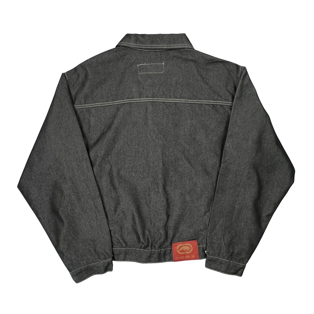 Ecko Unltd Contrast Stitch Denim Jacket - 2XL Gray Denim - Image 2