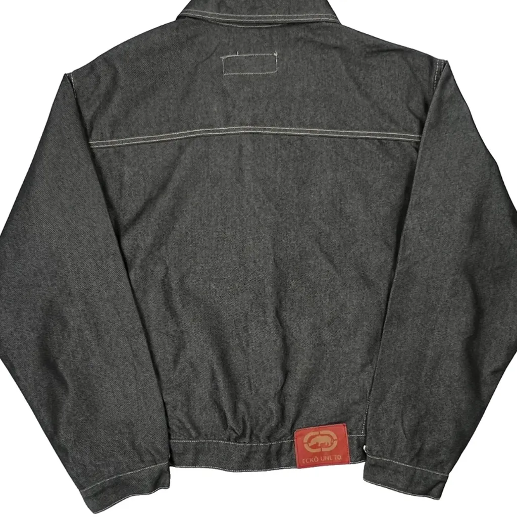 Ecko Unltd Contrast Stitch Denim Jacket - 2XL Gray Denim - Image 6