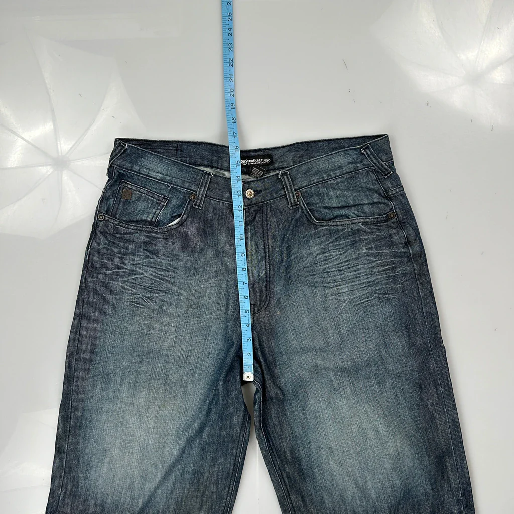 Ecko Unltd Baggy Denim Shorts - 38W 12L Blue Cotton - Image 4